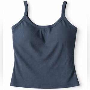 OGL Classic Navy Ribbed Tank Top built in bra size small